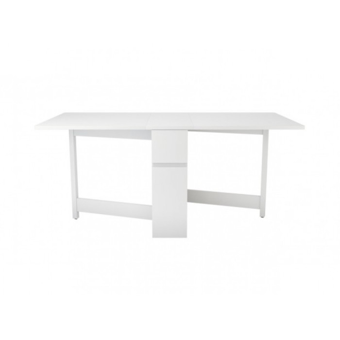 Kungla Drop Leaf ištraukiamas pietų stalas (baltas)